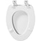 Mayfair by Bemis Lannon Slow Close Elongated White Enameled Wood Toilet Seat 143SLOW-000 - alternate 4